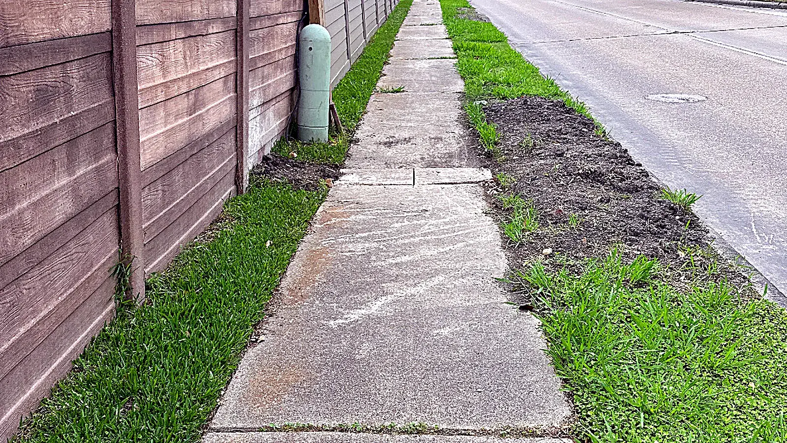 Restored sidewalk and right of way